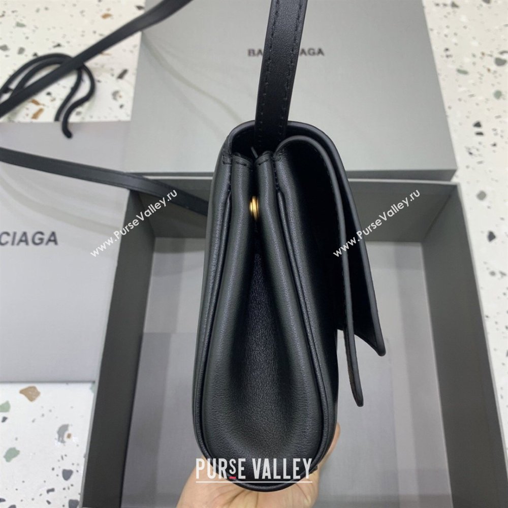 Balenciaga Bel Air Clutch Bag in Lambskin Leather Black/Gold 2026 843943 (JM-260403046)