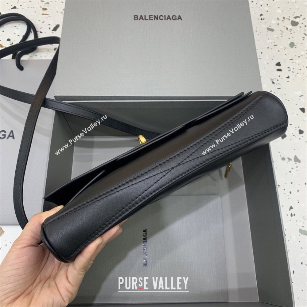 Balenciaga Bel Air Clutch Bag in Lambskin Leather Black/Gold 2026 843943 (JM-260403046)
