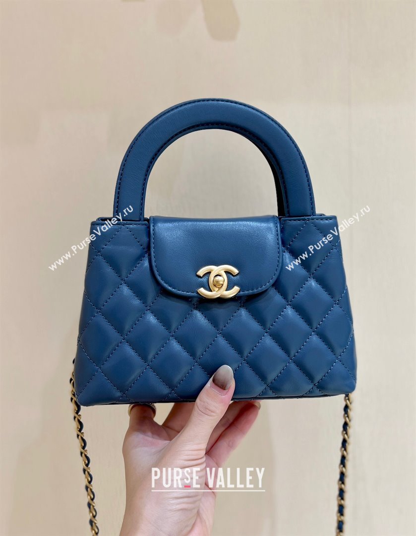 Chanel Mini Shopping Bag in Shiny Calfskin AS4416 Deep Blue 2024 Top Quality (SHUNY-24091205 )