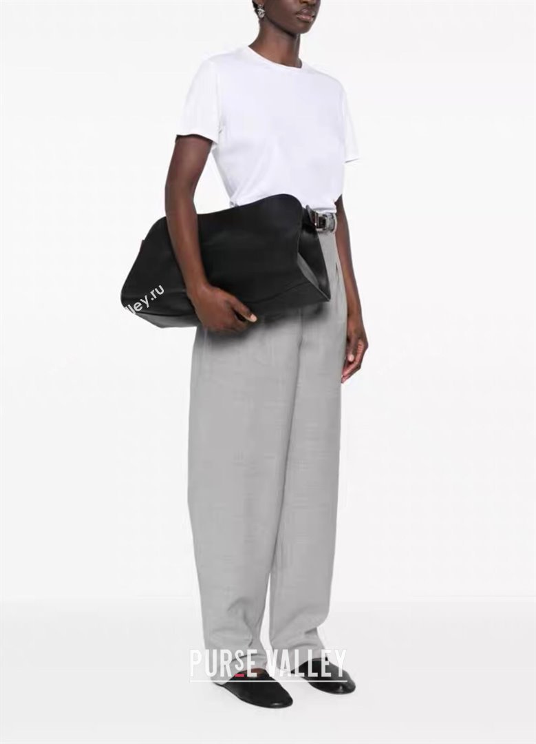 The Row Margaux Clutch in Smooth Leather Chocolate 2025 1843 (ningm-250408056)