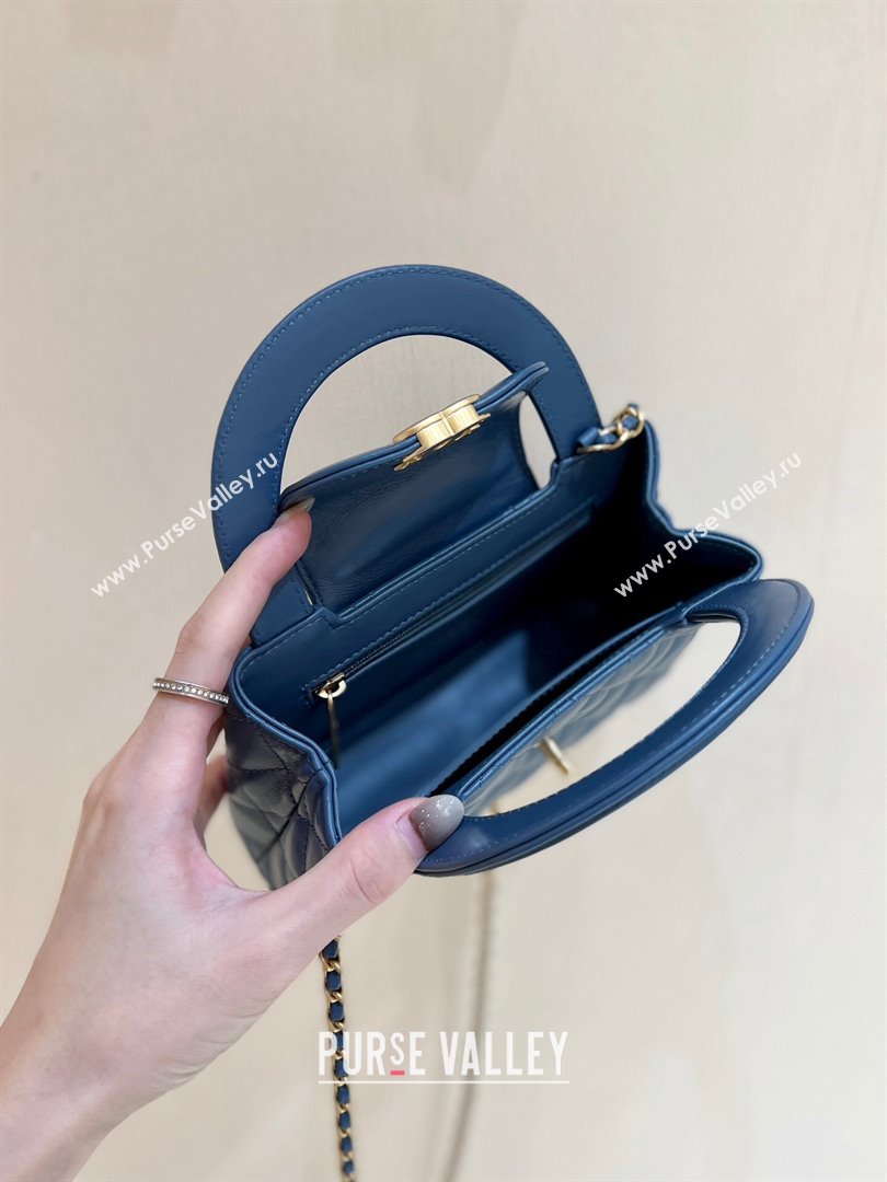 Chanel Mini Shopping Bag in Shiny Calfskin AS4416 Deep Blue 2024 Top Quality (SHUNY-24091205 )