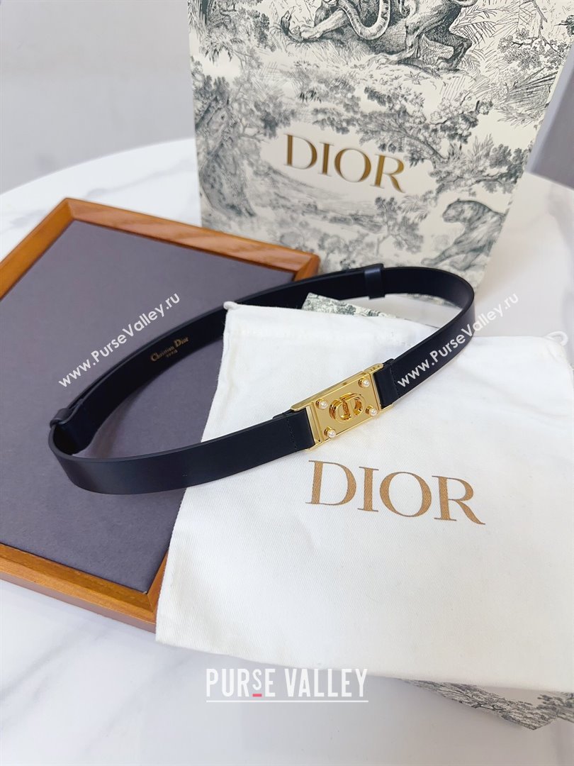 Dior Smooth Calfskin Belt Black 2024 (YANG-24072411)