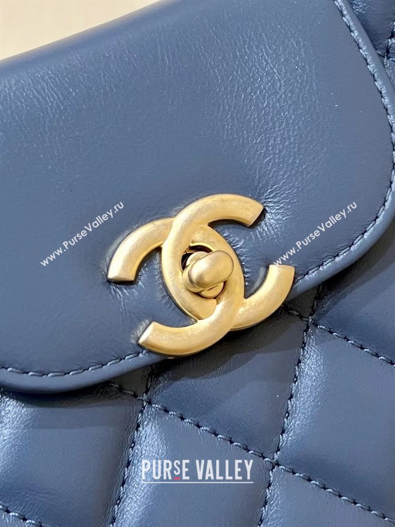 Chanel Mini Shopping Bag in Shiny Calfskin AS4416 Deep Blue 2024 Top Quality (SHUNY-24091205 )