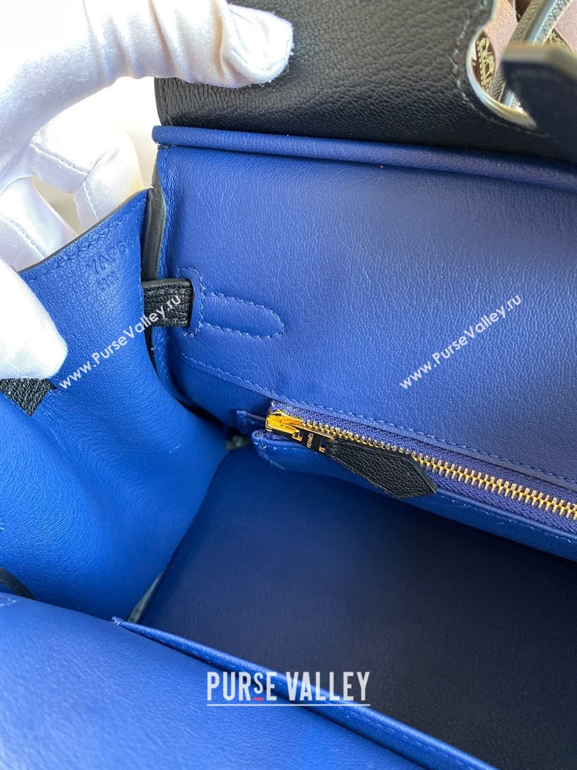 Hermes Birkin 25cm/30cm Bag in Original Chevre Leather Black/Gold 2024 (Full Handmade) (XYA-24040931)