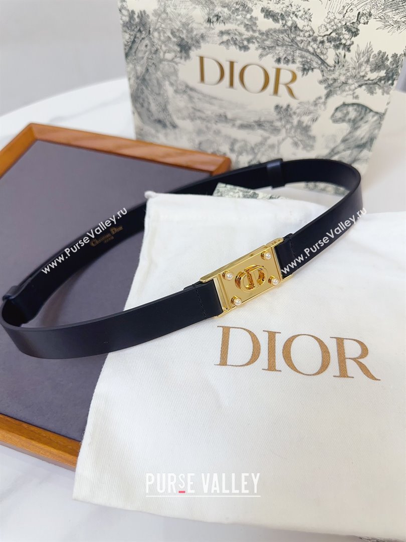 Dior Smooth Calfskin Belt Black 2024 (YANG-24072411)