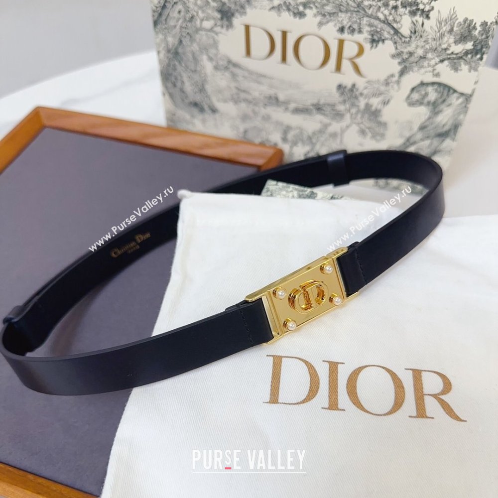 Dior Smooth Calfskin Belt Black 2024 (YANG-24072411)