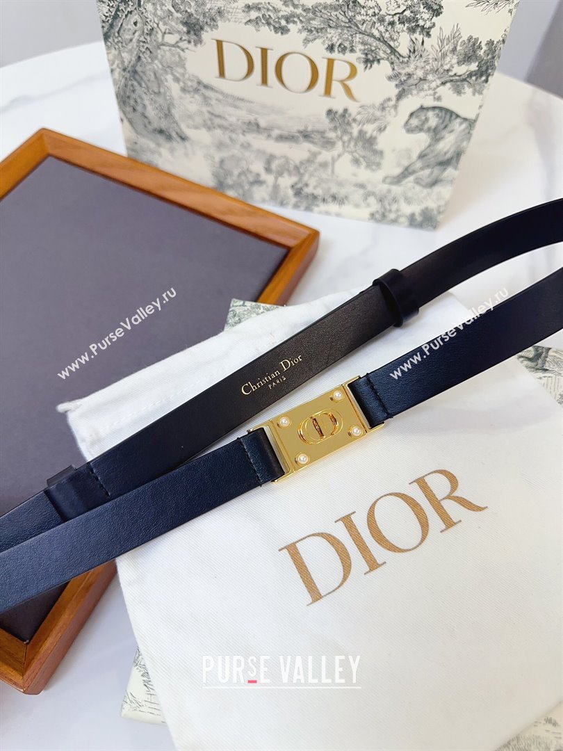 Dior Smooth Calfskin Belt Black 2024 (YANG-24072411)