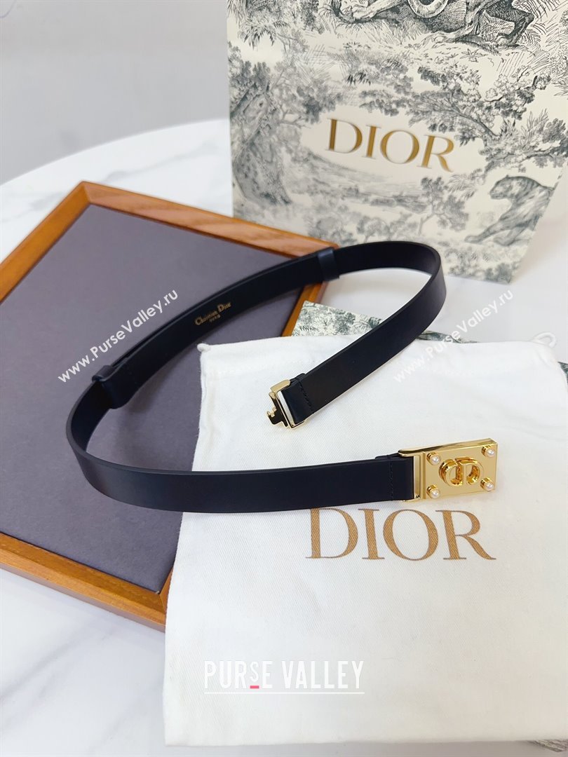 Dior Smooth Calfskin Belt Black 2024 (YANG-24072411)