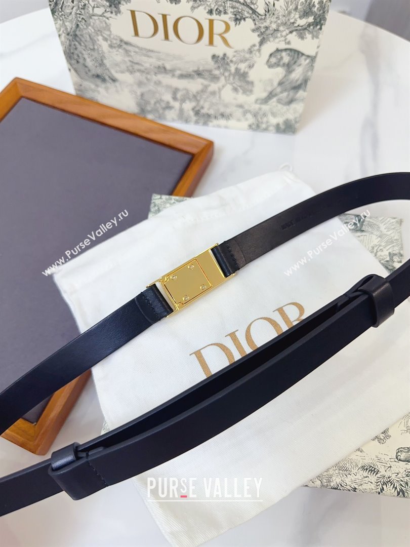 Dior Smooth Calfskin Belt Black 2024 (YANG-24072411)