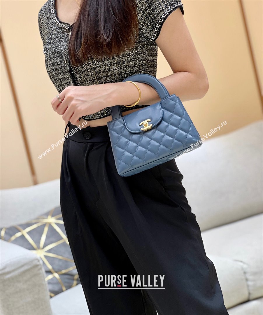 Chanel Mini Shopping Bag in Shiny Calfskin AS4416 Deep Blue 2024 Top Quality (SHUNY-24091205 )