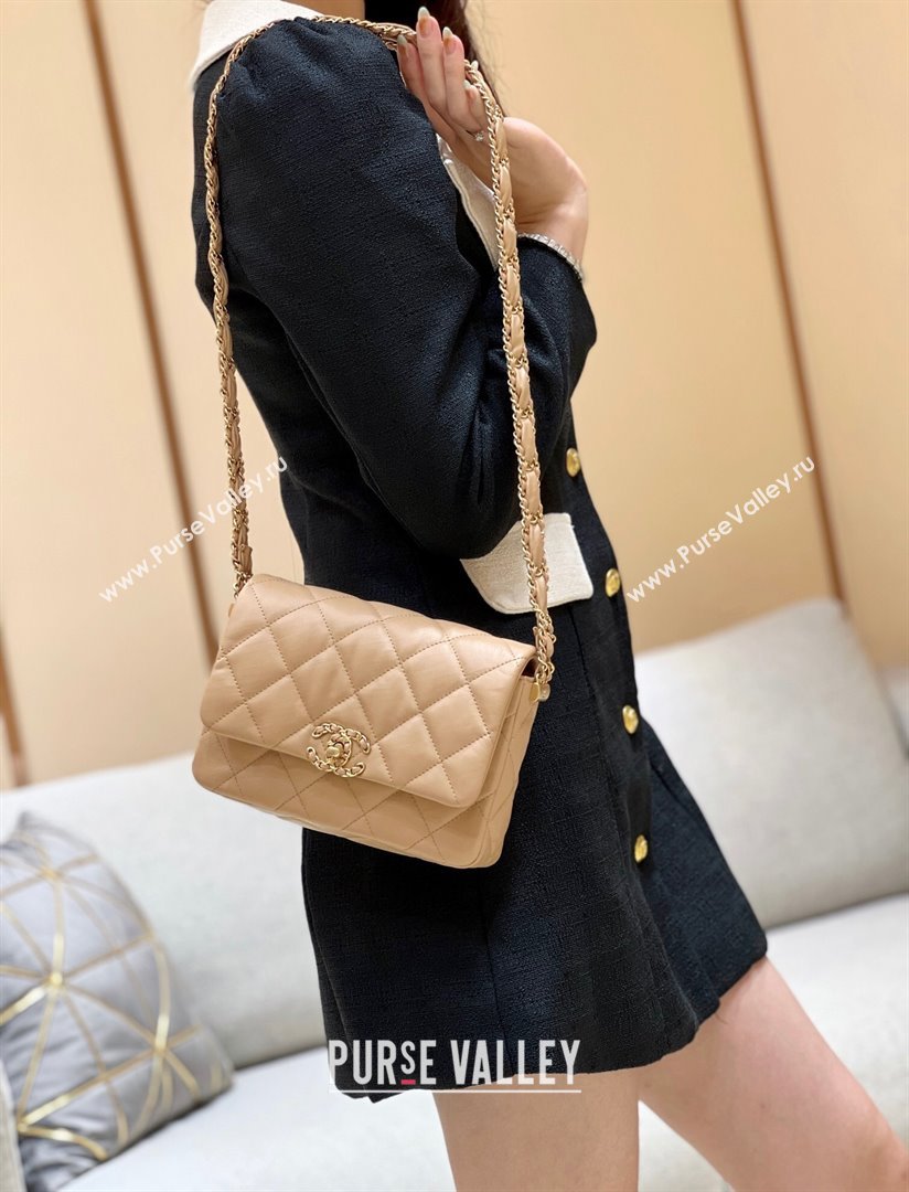 Chanel 19 Aged Calfskin Flap Bag AS4423 Brown 2024 Top Quality (SHUNY-24091202)