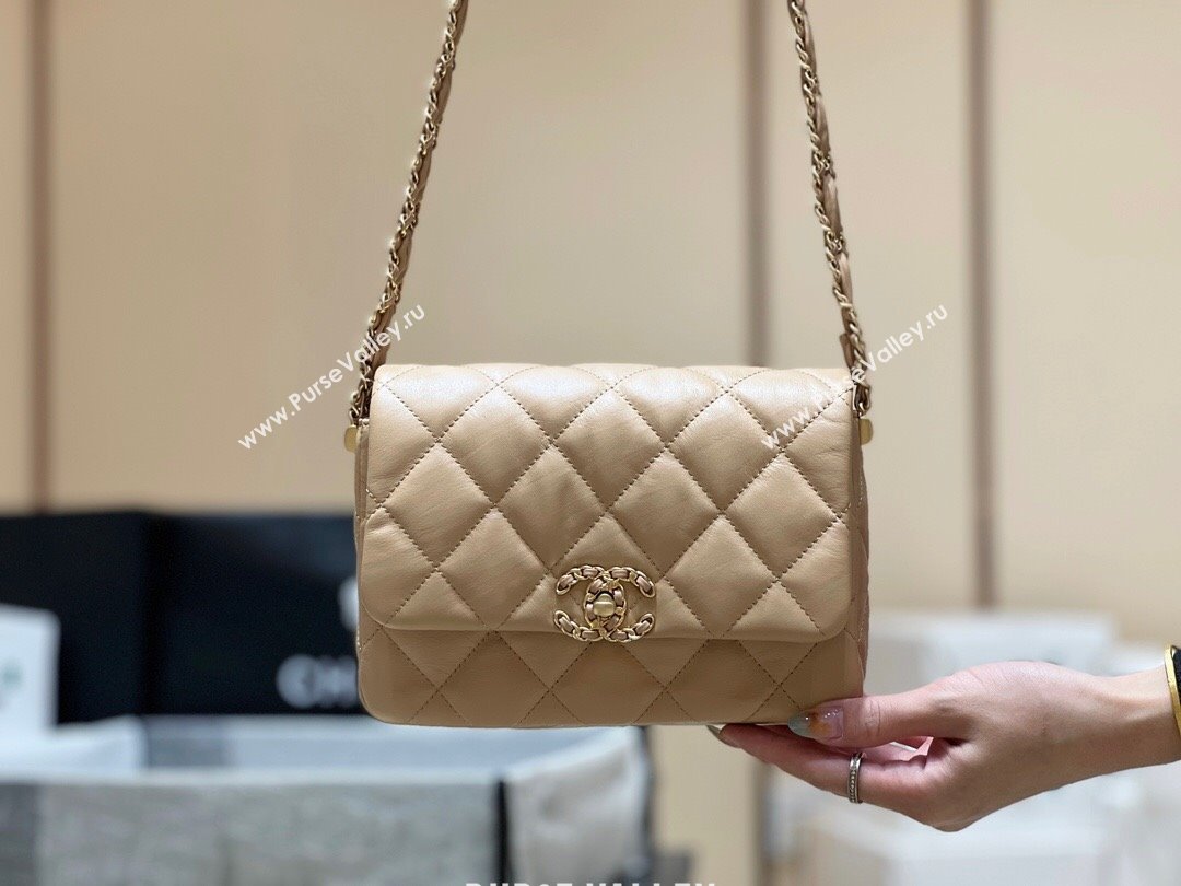 Chanel 19 Aged Calfskin Flap Bag AS4423 Brown 2024 Top Quality (SHUNY-24091202)