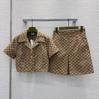 Gucci Top and Skirt G053119 Brown 2024 (Q-24053119)