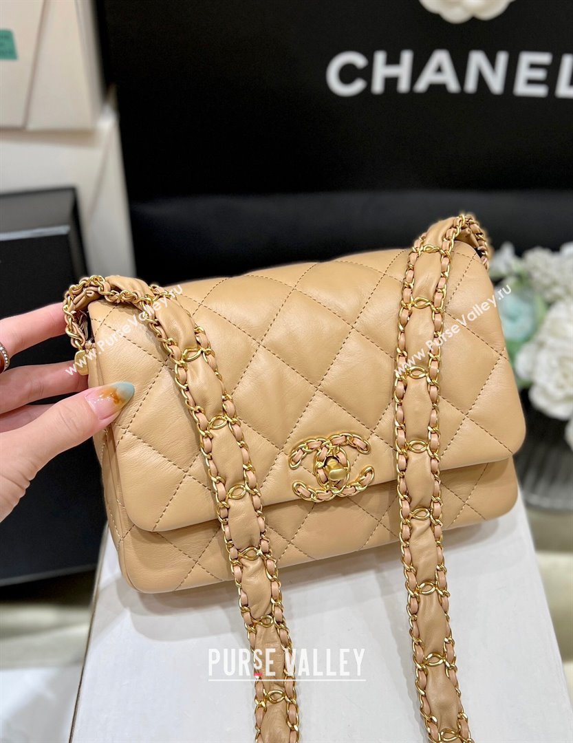 Chanel 19 Aged Calfskin Flap Bag AS4423 Brown 2024 Top Quality (SHUNY-24091202)