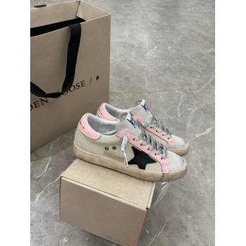 Golden Goose Super-Star Sneakers in Mesh and Light Pink Leather 2024 0702 (13-240702113)