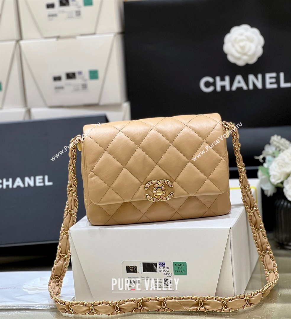 Chanel 19 Aged Calfskin Flap Bag AS4423 Brown 2024 Top Quality (SHUNY-24091202)