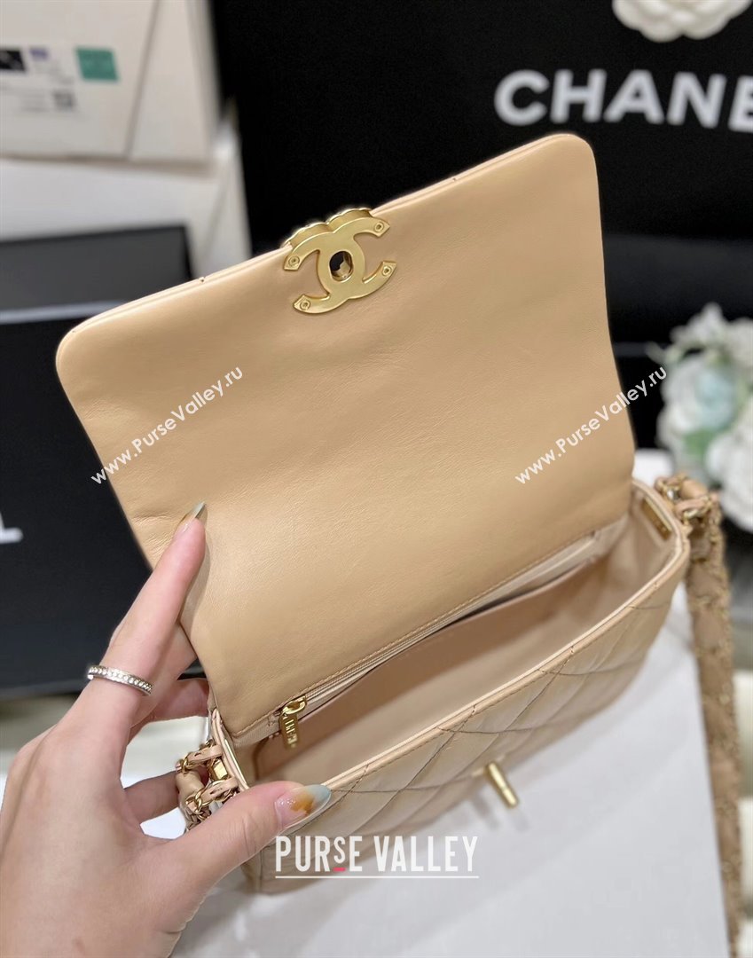 Chanel 19 Aged Calfskin Flap Bag AS4423 Brown 2024 Top Quality (SHUNY-24091202)