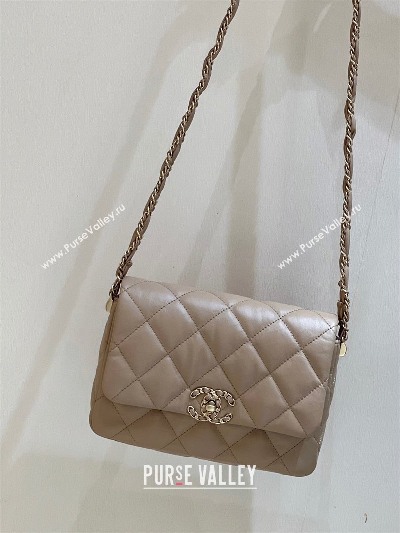 Chanel 19 Aged Calfskin Flap Bag AS4423 Brown 2024 Top Quality (SHUNY-24091202)