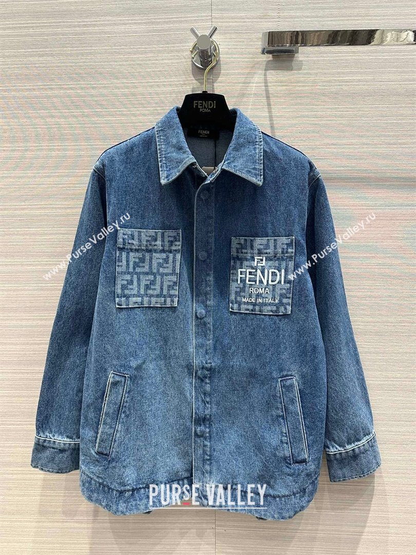 Fendi Denim Shirt and Skirt F022303 Blue 2024 (Q-24022303)