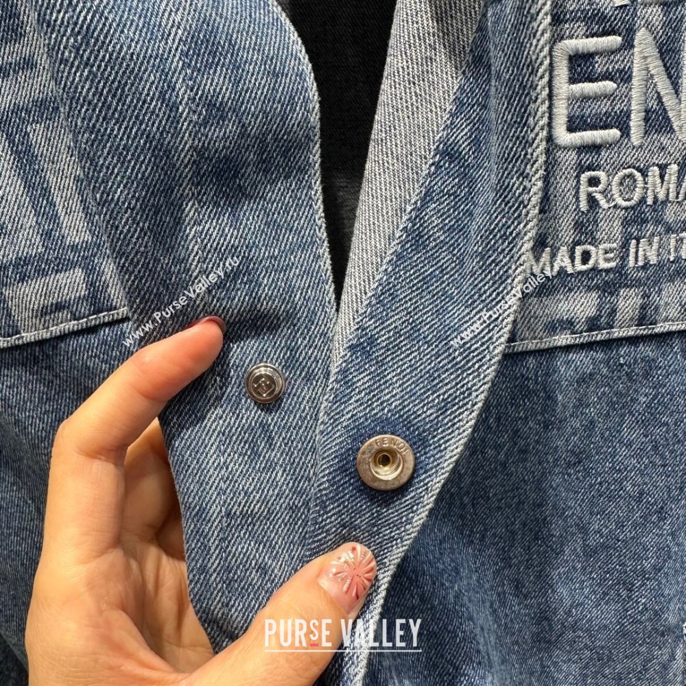 Fendi Denim Shirt and Skirt F022303 Blue 2024 (Q-24022303)