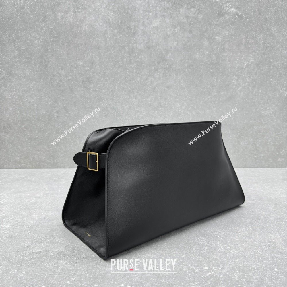 The Row Margaux Clutch in Smooth Leather Black 2025 1843 (ningm-250408059)