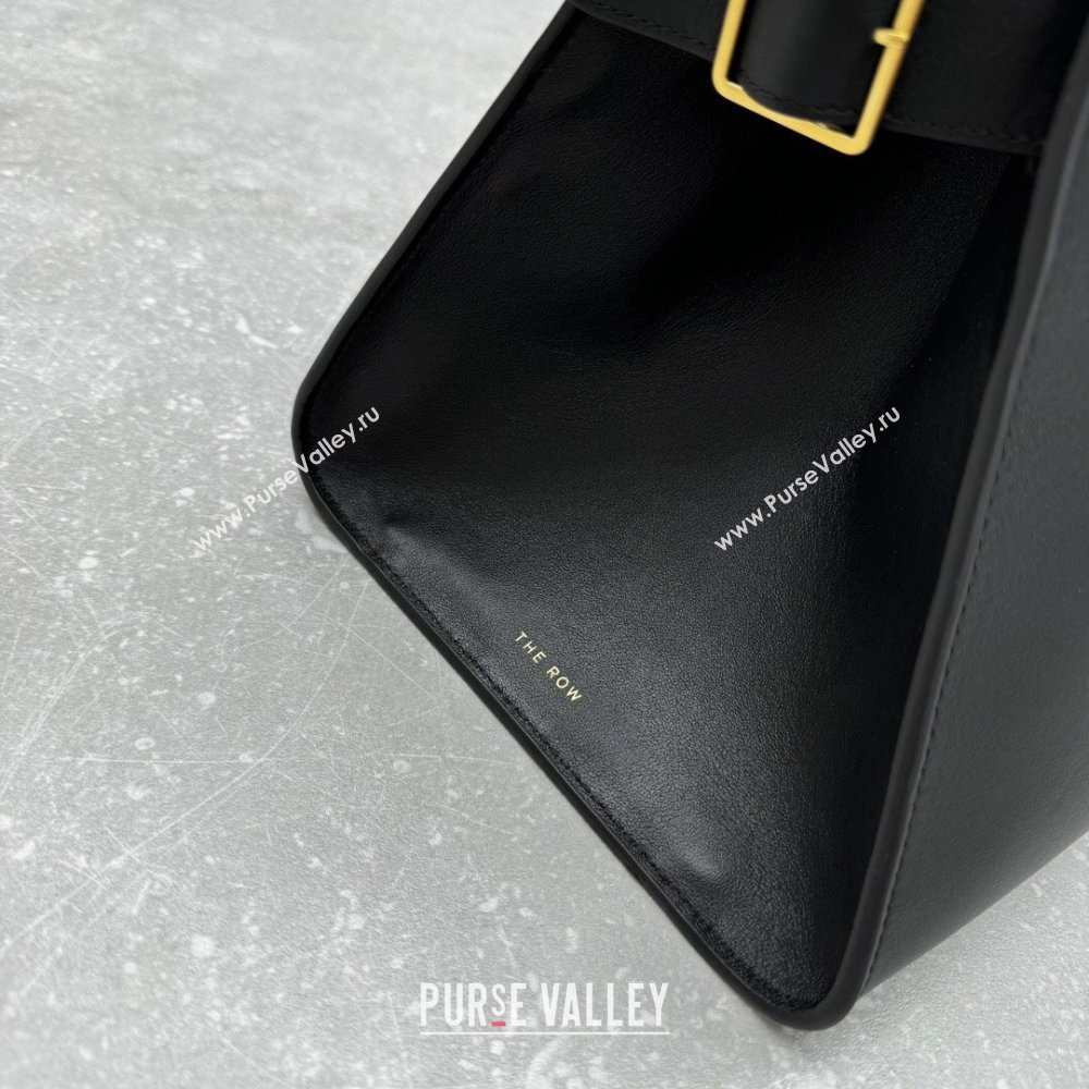 The Row Margaux Clutch in Smooth Leather Black 2025 1843 (ningm-250408059)