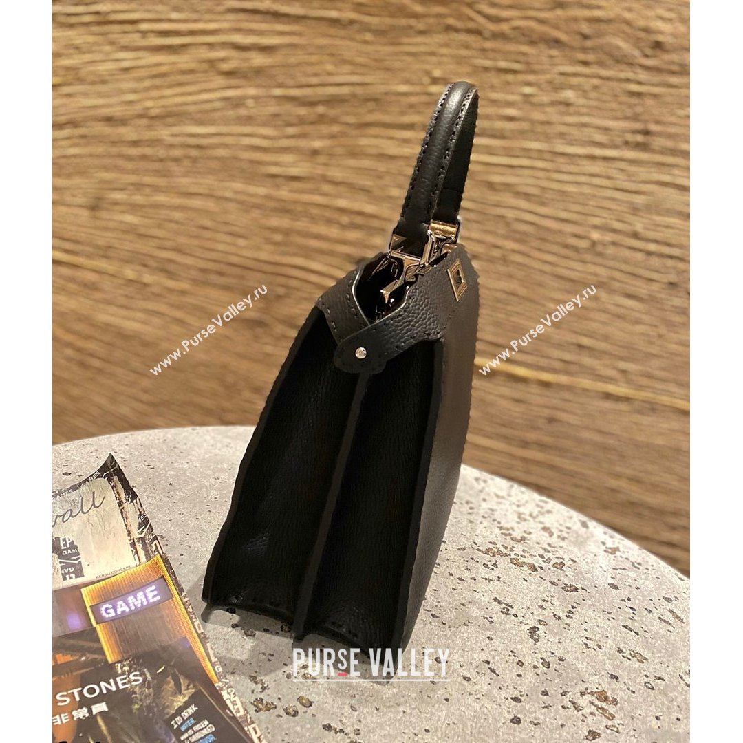 Fendi Peekaboo ISeeU Medium Selleria Bag in Grained Calfskin Black 2021 (CL-21090628)