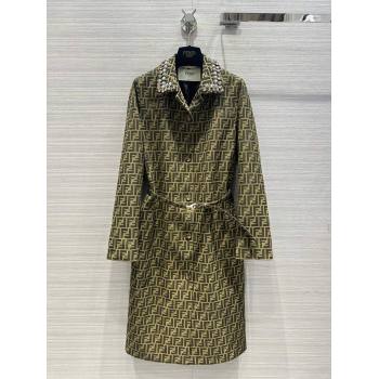 Fendi FF Coat F022306 Brown 2024 (Q-24022306)