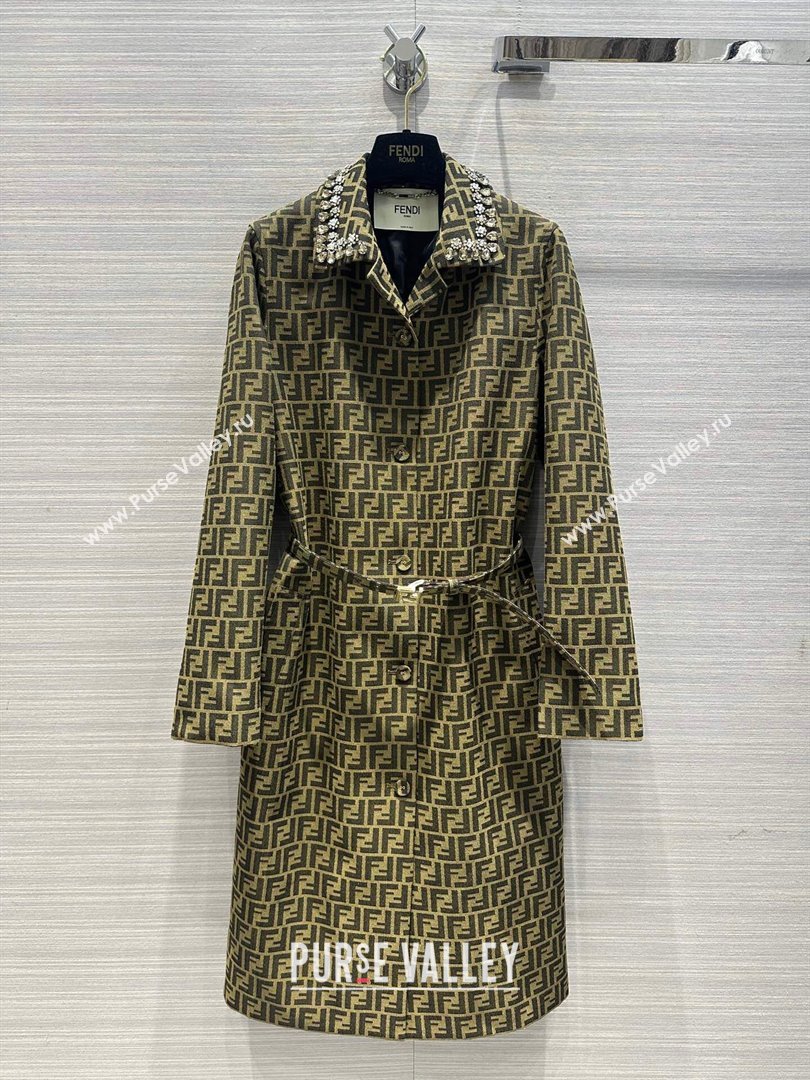 Fendi FF Coat F022306 Brown 2024 (Q-24022306)