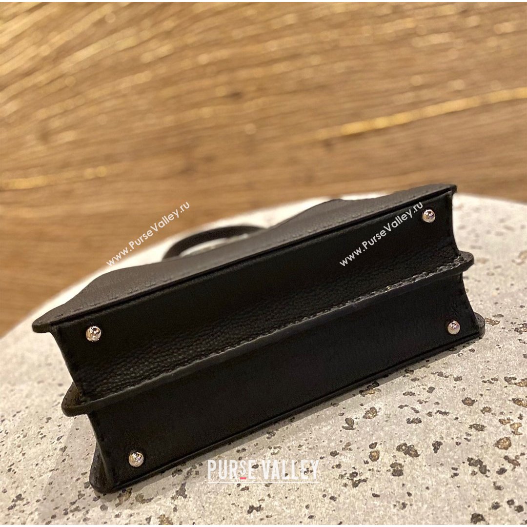 Fendi Peekaboo ISeeU Medium Selleria Bag in Grained Calfskin Black 2021 (CL-21090628)