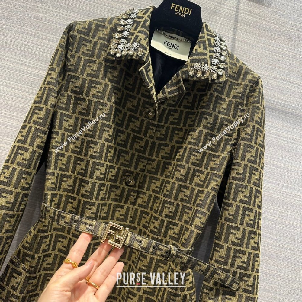 Fendi FF Coat F022306 Brown 2024 (Q-24022306)