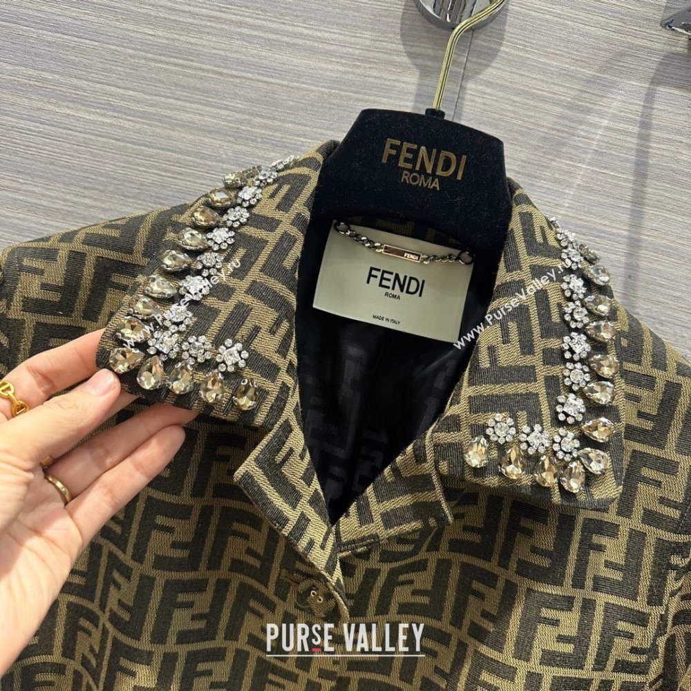 Fendi FF Coat F022306 Brown 2024 (Q-24022306)