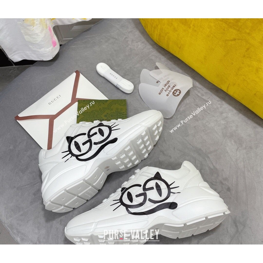 Gucci Rhyton Sneakers with Cat Eyes White 2021 (MD-21081304)