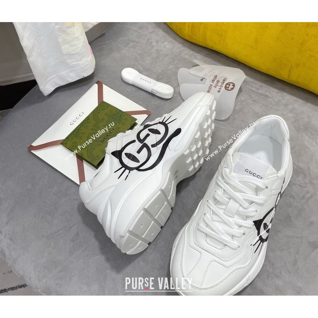 Gucci Rhyton Sneakers with Cat Eyes White 2021 (MD-21081304)