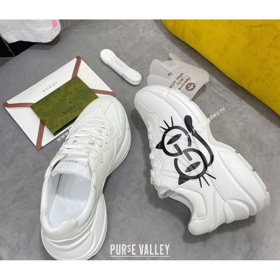 Gucci Rhyton Sneakers with Cat Eyes White 2021 (MD-21081304)