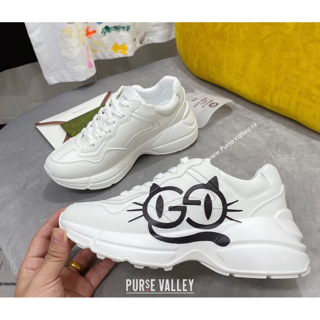 Gucci Rhyton Sneakers with Cat Eyes White 2021 (MD-21081304)