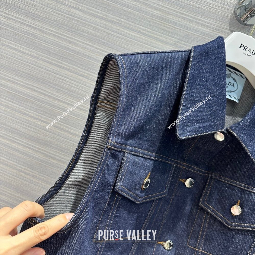 Prada Denim Vest P053127 Blue 2024 (Q-24053127)