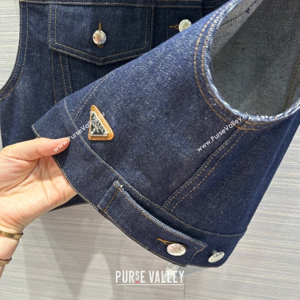 Prada Denim Vest P053127 Blue 2024 (Q-24053127)