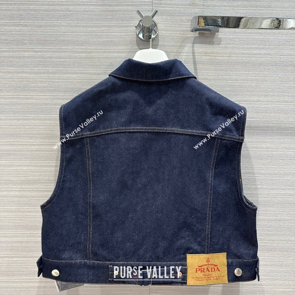 Prada Denim Vest P053127 Blue 2024 (Q-24053127)