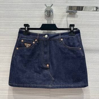 Prada Denim Skirt P053128 Blue 2024 (Q-24053128)