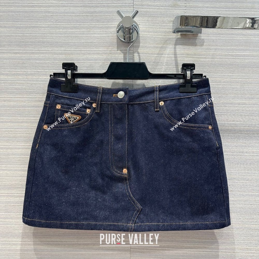 Prada Denim Skirt P053128 Blue 2024 (Q-24053128)