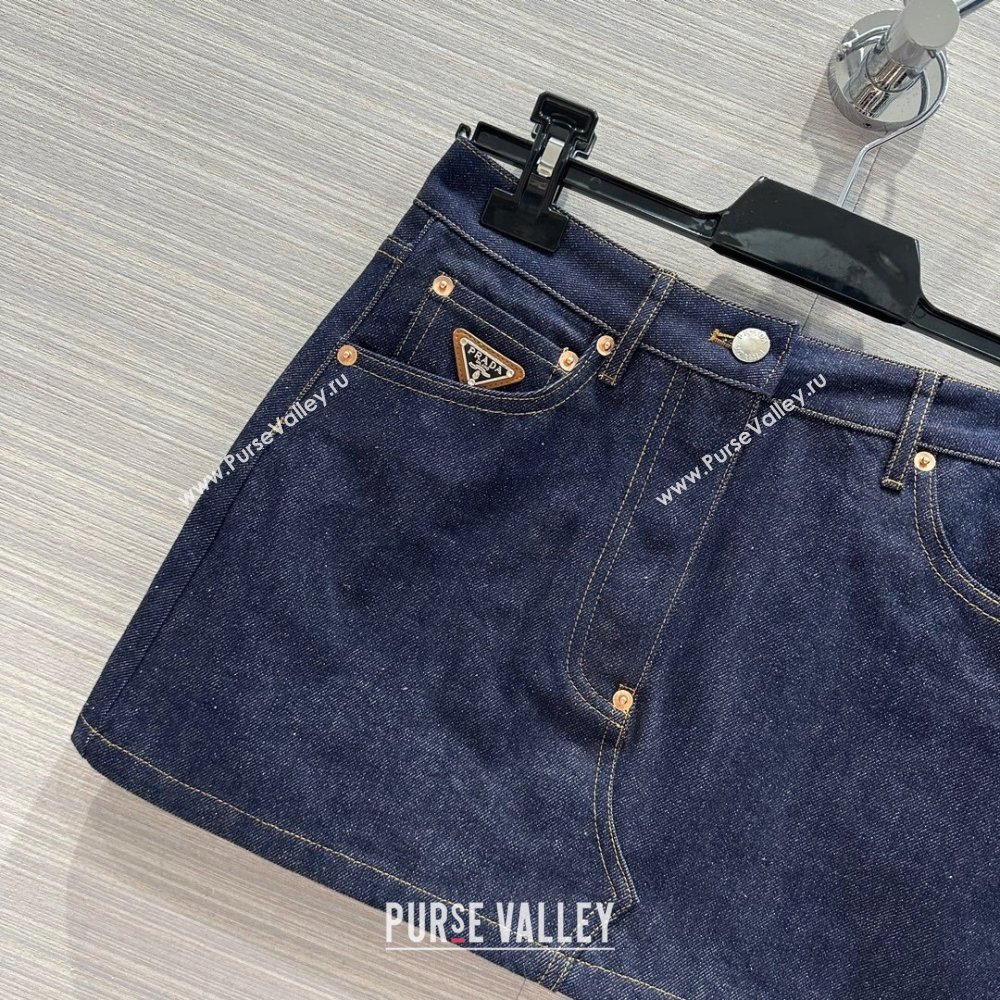 Prada Denim Skirt P053128 Blue 2024 (Q-24053128)