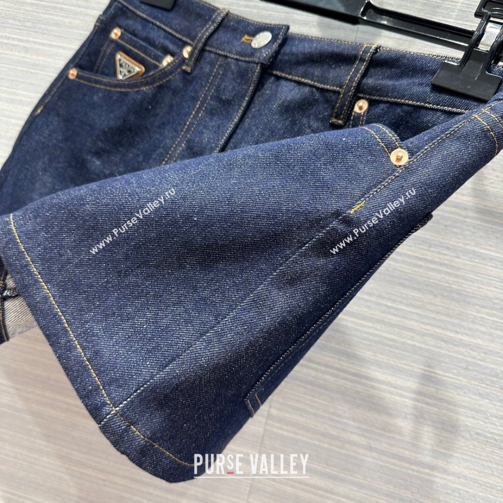 Prada Denim Skirt P053128 Blue 2024 (Q-24053128)