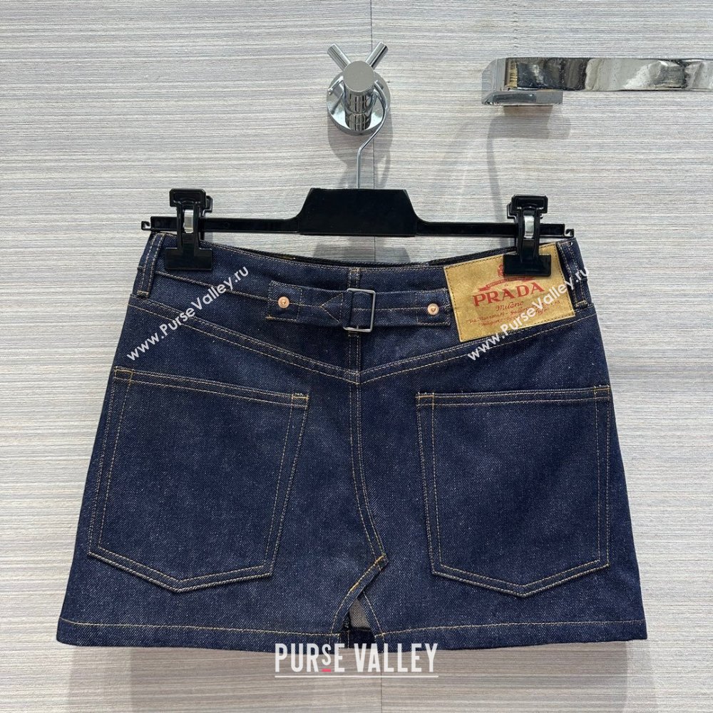 Prada Denim Skirt P053128 Blue 2024 (Q-24053128)