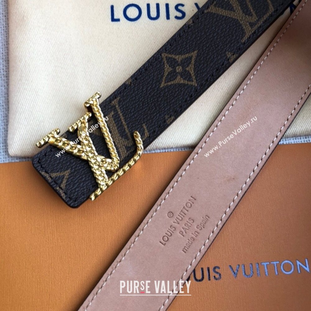 Louis Vuitton Monogram Canvas Belt 30mm with Chain LV Buckle 6 Colors 2020 (99-20122436)