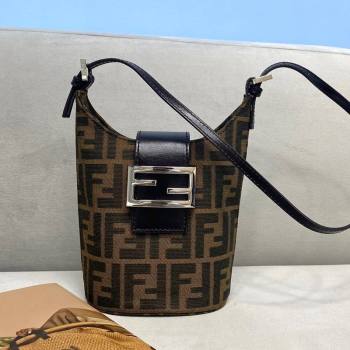 Fendi Vintage FF Canvas Hobo Mini Bag 8322 Brown 2021 (CL-21090642)