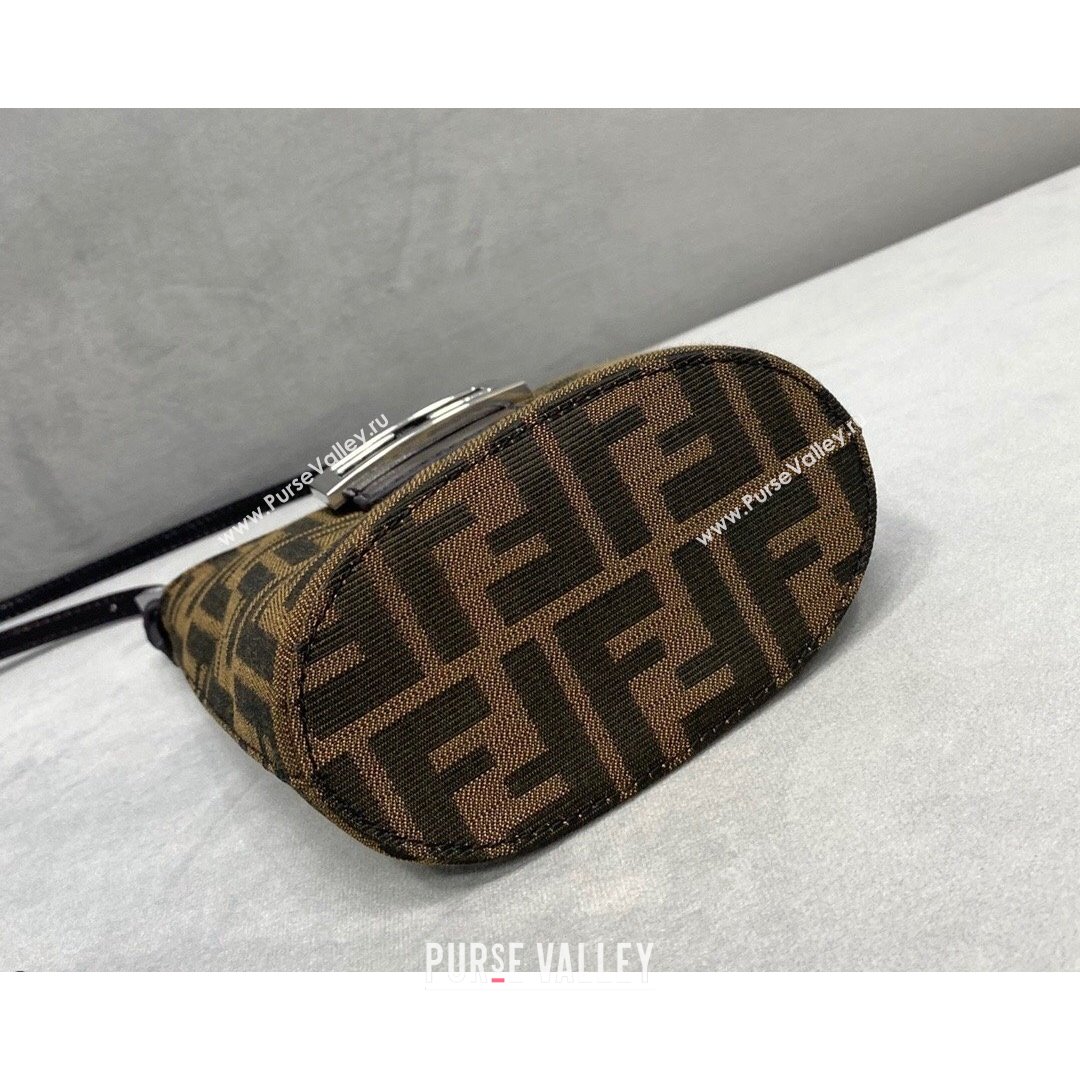 Fendi Vintage FF Canvas Hobo Mini Bag 8322 Brown 2021 (CL-21090642)