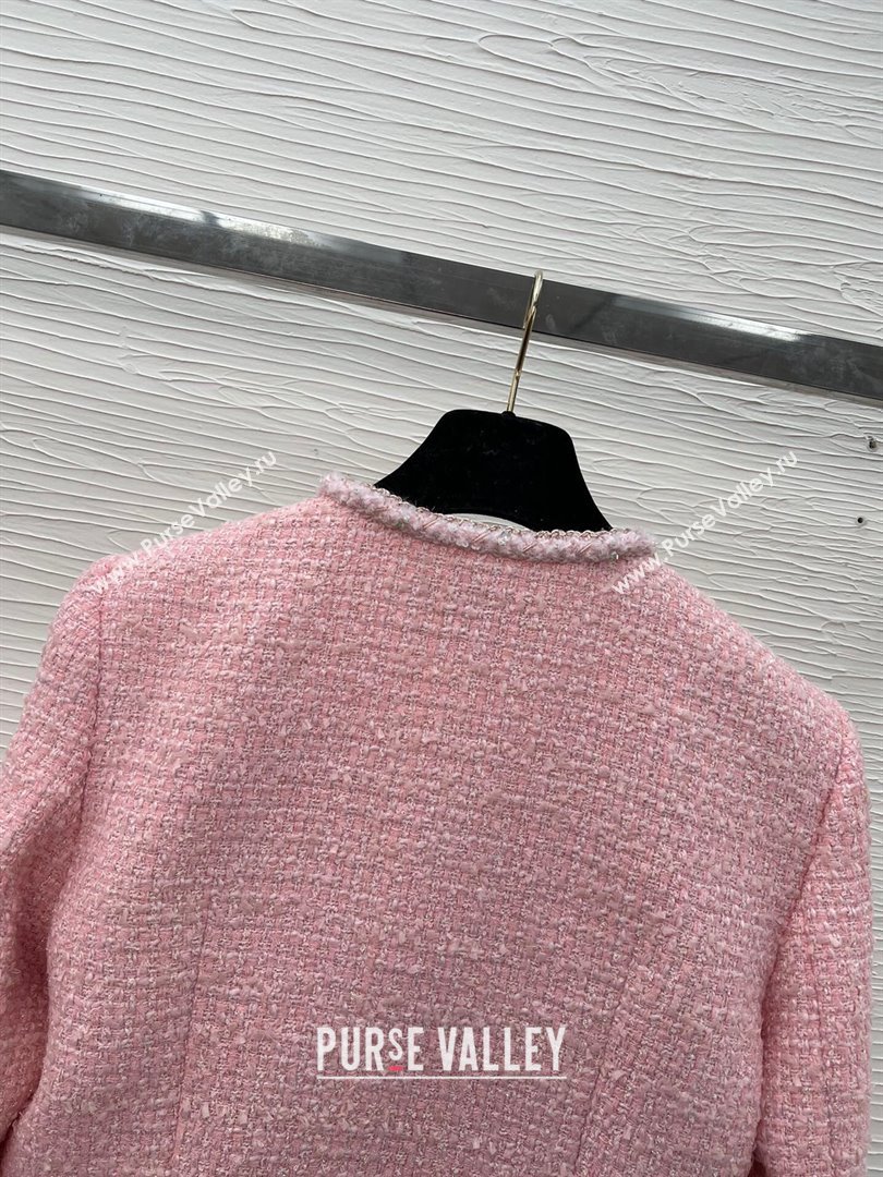 Chanel Tweed Jacket CH022313 Pink 2024 (Q-24022313)