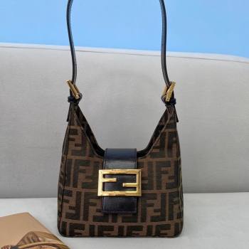 Fendi Vintage FF Canvas Hobo Mini Bag 8317 Brown 2021 (CL-21090643)