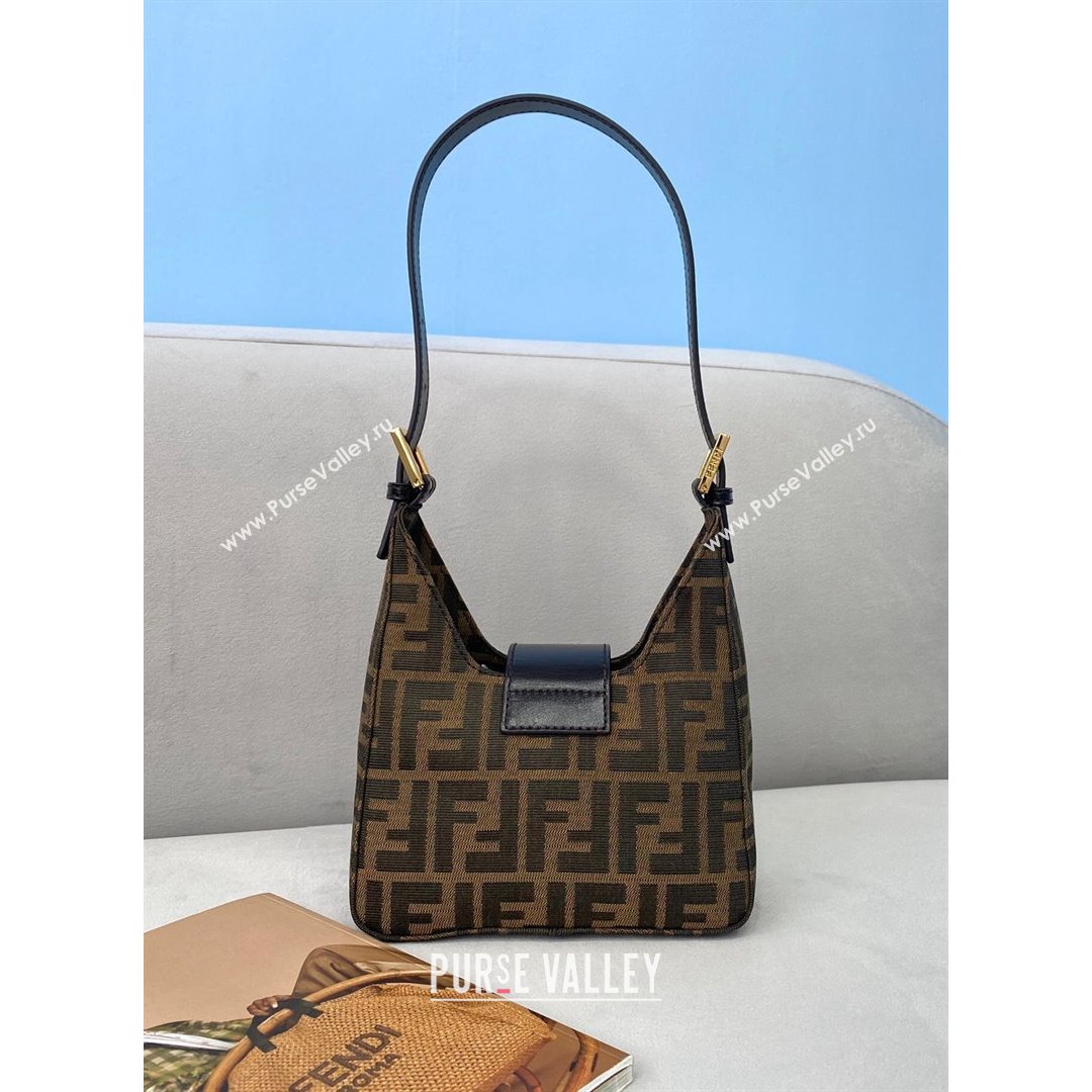 Fendi Vintage FF Canvas Hobo Mini Bag 8317 Brown 2021 (CL-21090643)